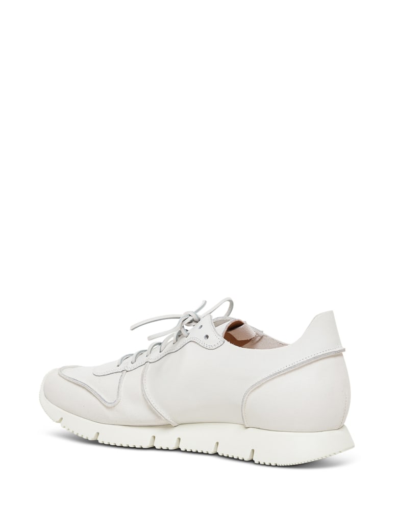 Buttero Carrera Black Leather Sneakers - White