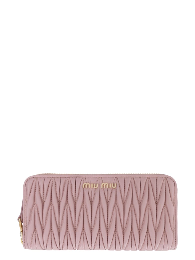 Miu Miu Continental Leather Wallet - Pink
