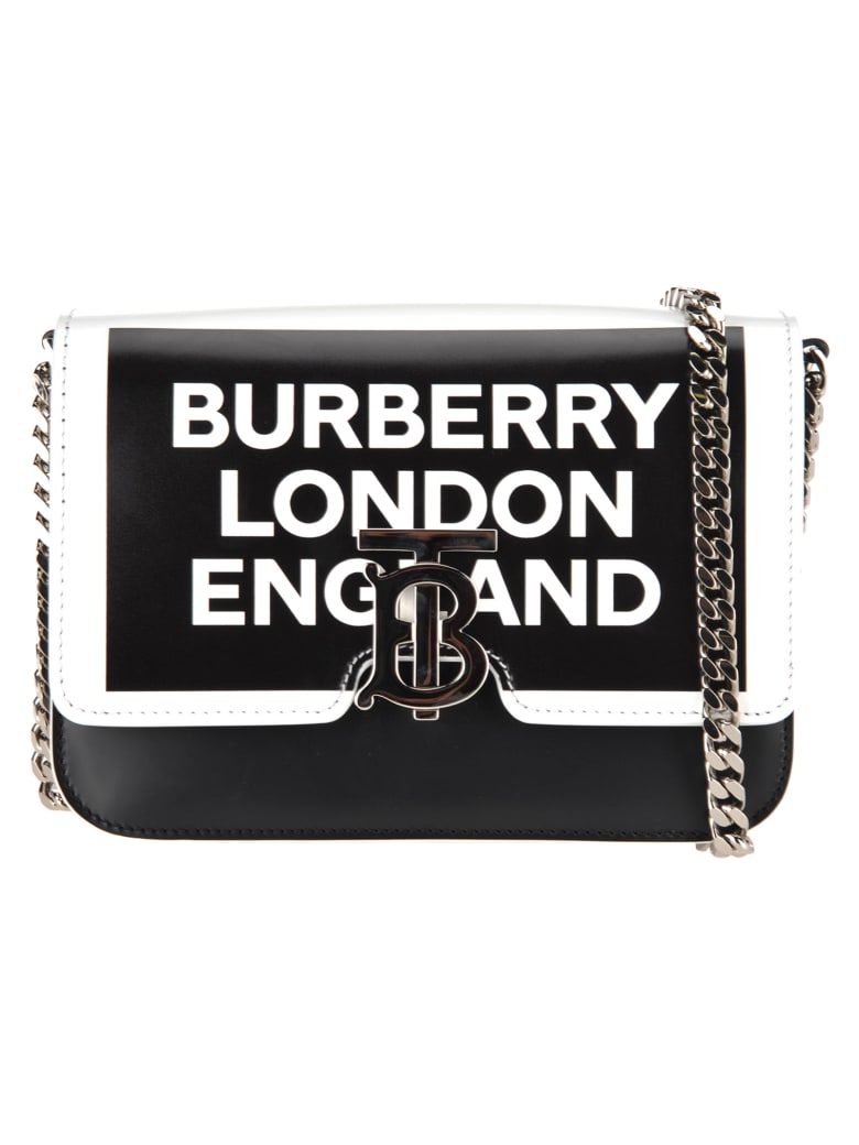 Burberry London Burberry Small Tb Leather Bag With Logo Print | italist