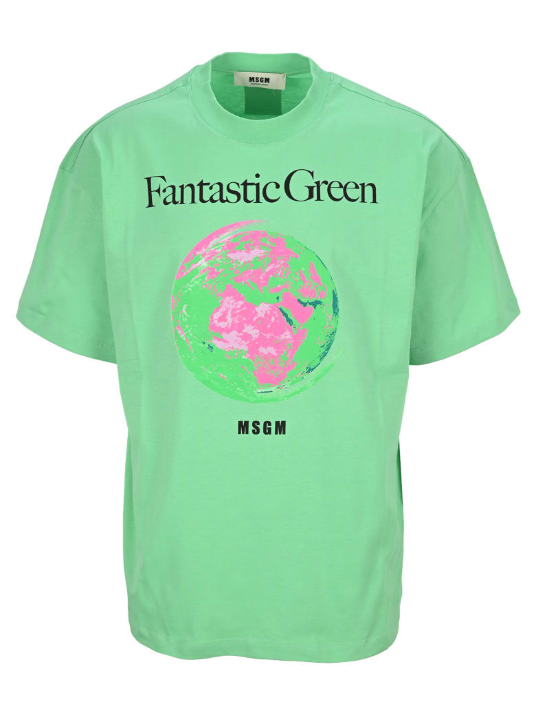 MSGM "fantastic Green" T-shirt - GREEN