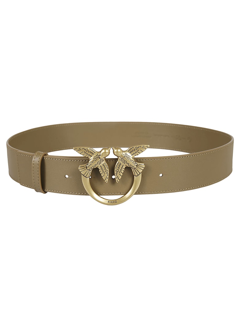 Pinko Love Berry Hips Simply Belt - Pale Yellow/Antique Gold