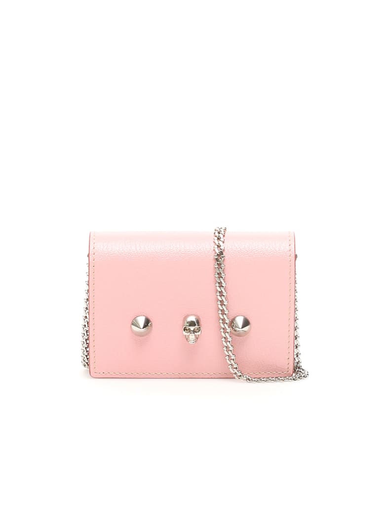 Alexander Mcqueen Card Holder With Skull And Chain Iicf