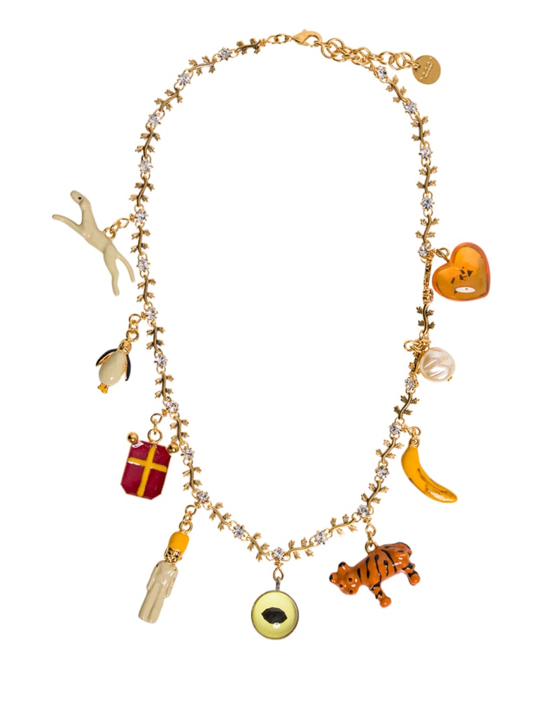 Marni Brass Necklace With Pendant Details - Metallic