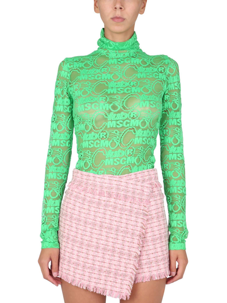 MSGM Tulle Point Sweater - Verde