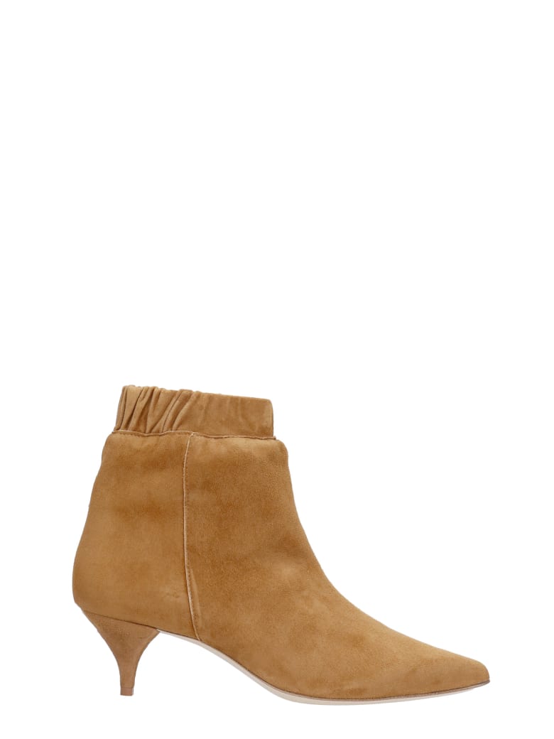 Alchimia Low Heels Ankle Boots In Leather Color Suede - leather color
