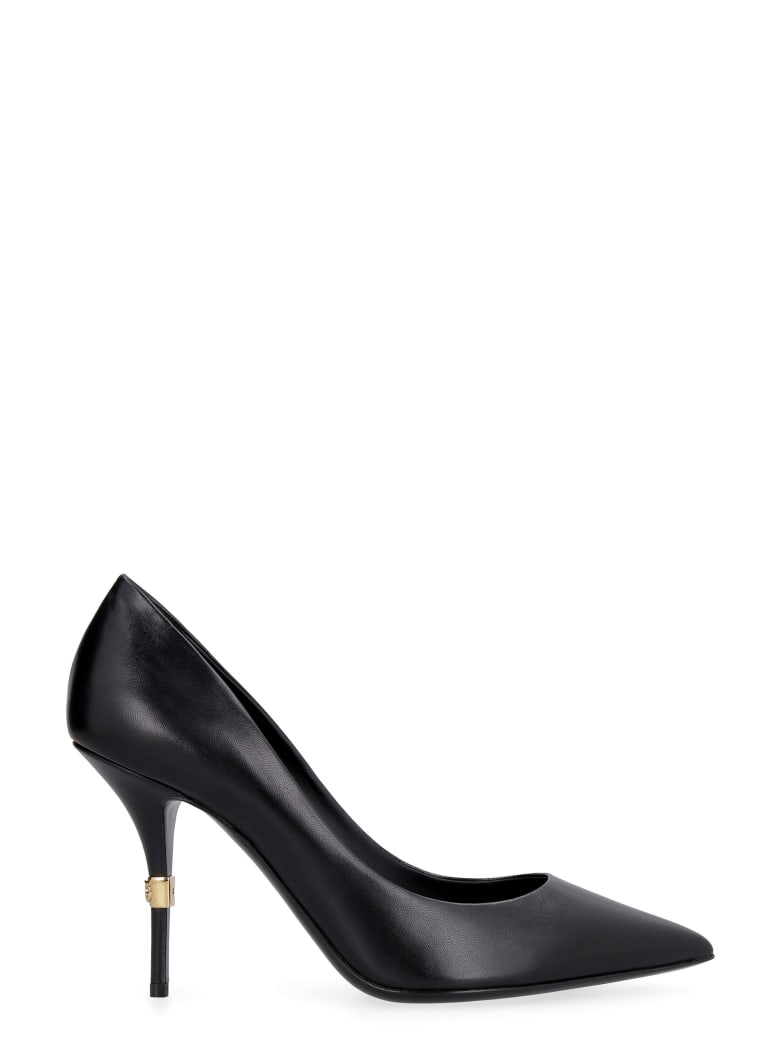 Dolce & Gabbana Cardinale Leather Pointy-toe Pumps - black