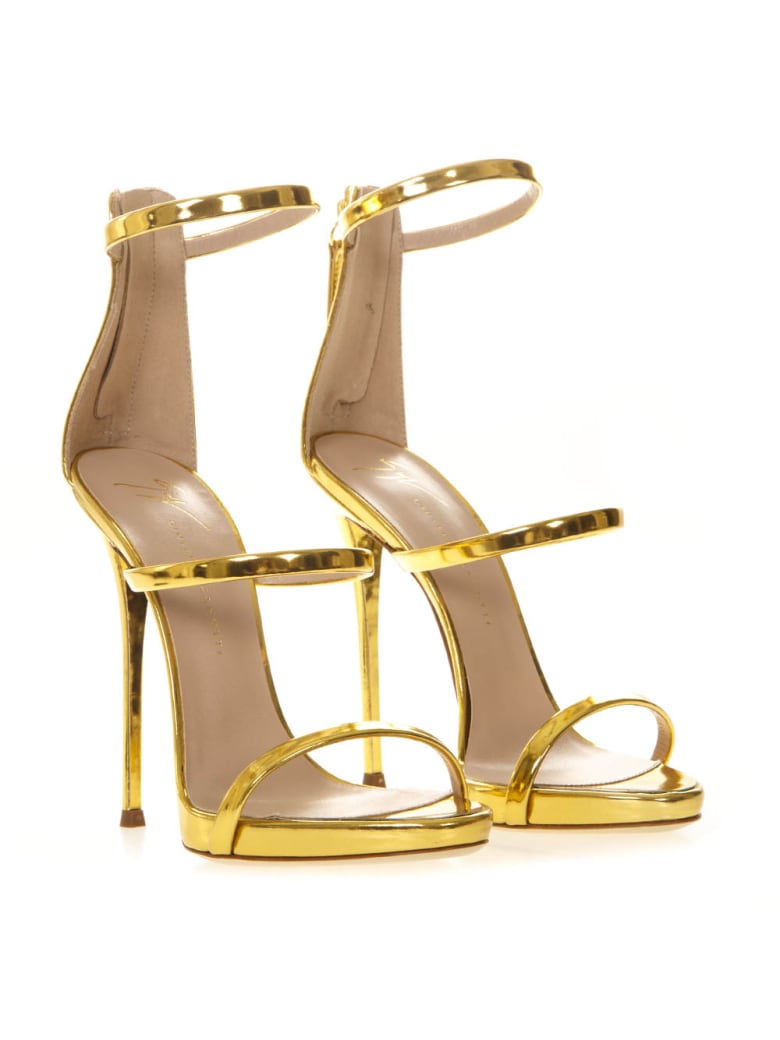 Giuseppe Zanotti Harmony Metallic Gold Leather Sandals | italist