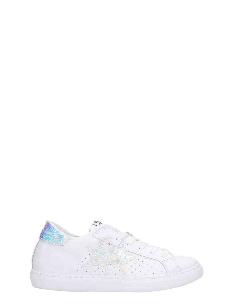 2Star Sneakers In White Leather - white