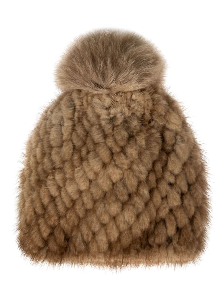 Max Mara Furry Beanie - Light Brown