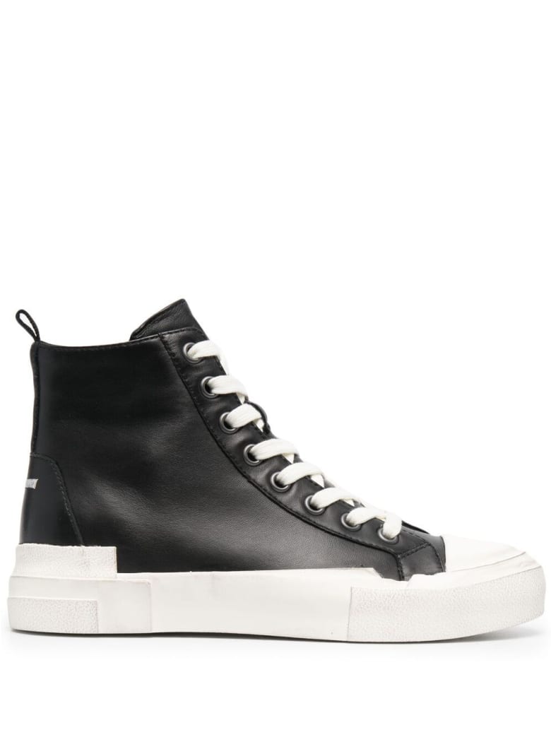 Ash Black Leather Sneakers - Black