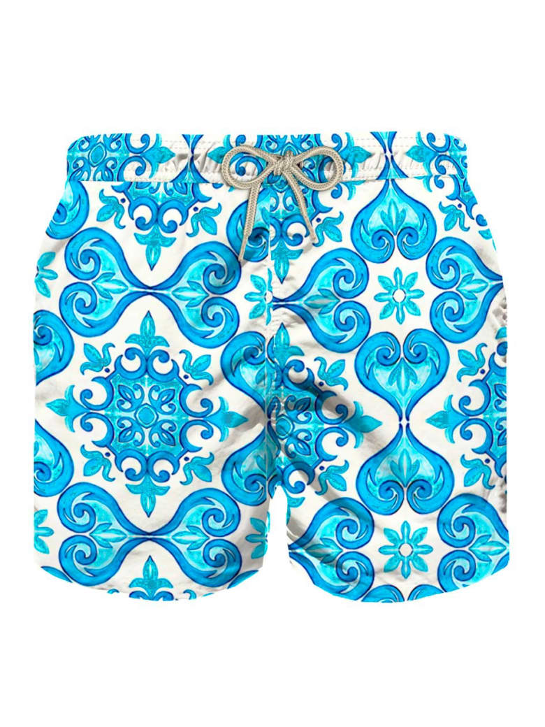 MC2 Saint Barth Majolica Print Boy's Light Swimshorts - Fancy