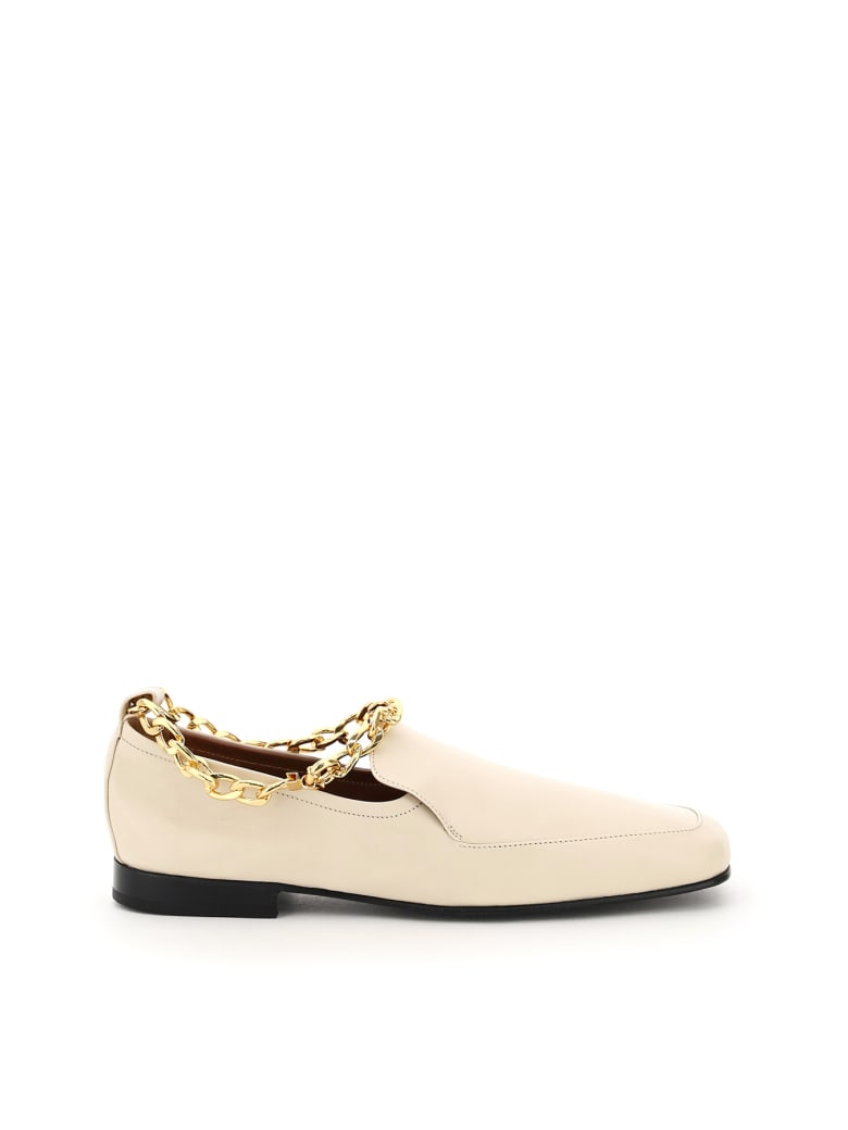 BY FAR Nick Loafers With Chain - NEUTRALS
