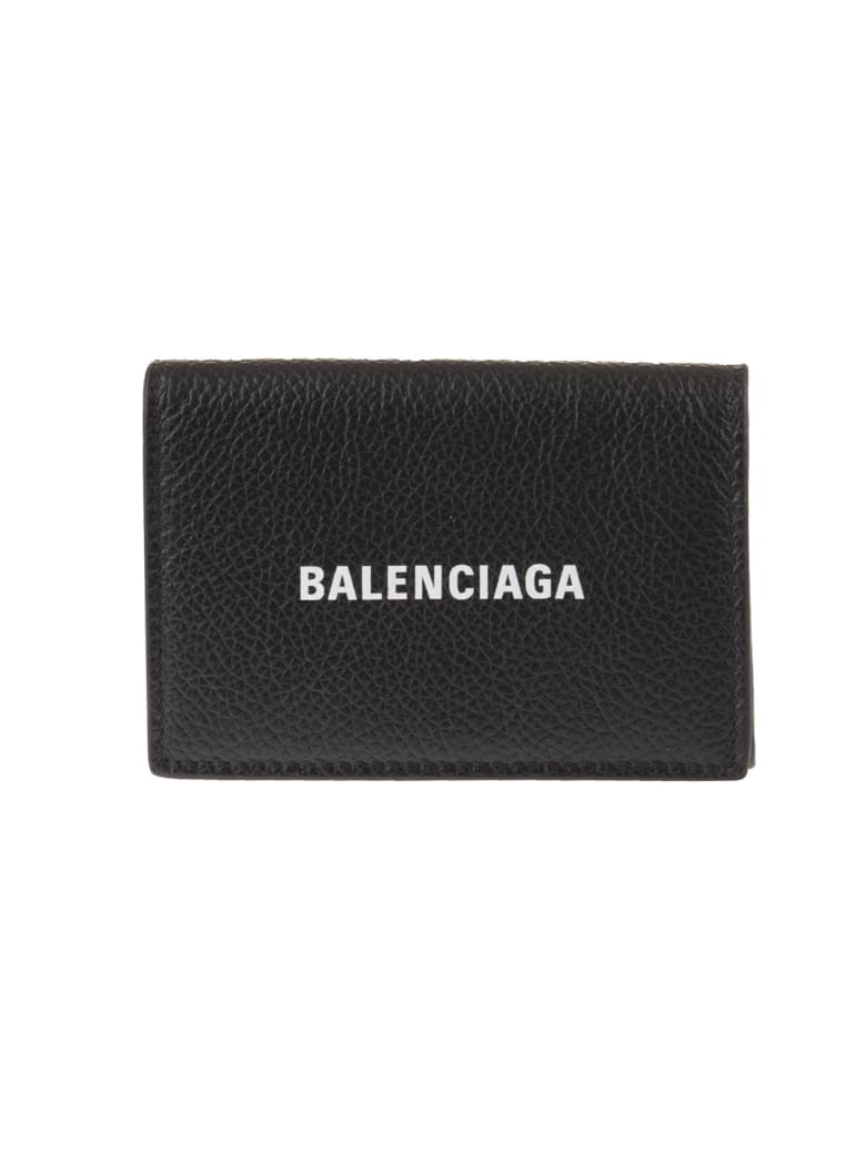Balenciaga Man Black Cash Mini Wallet - Black/white