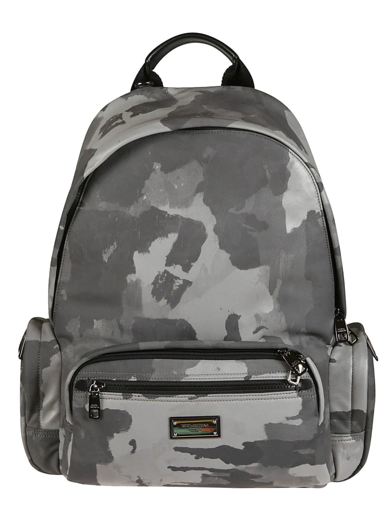 Dolce & Gabbana Camouflage Padded Backpack - Grey