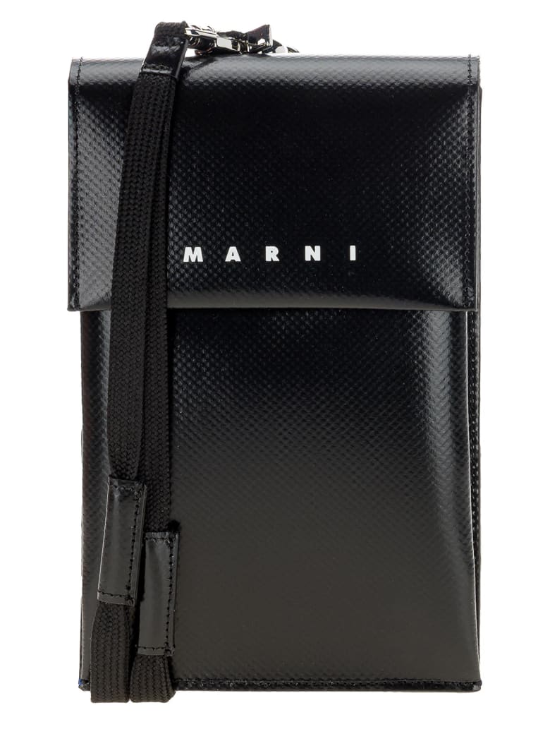 Marni Polyester Phone Holder - BLACK