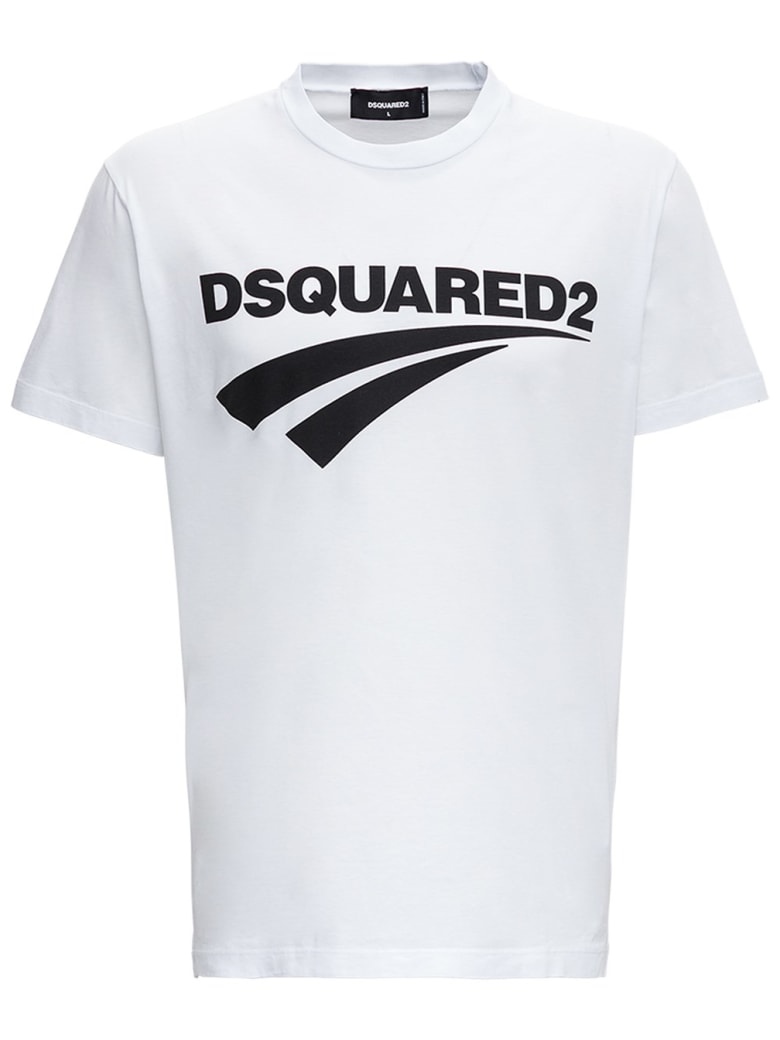 Dsquared2 Cotton T-shirt With Logo Print - White