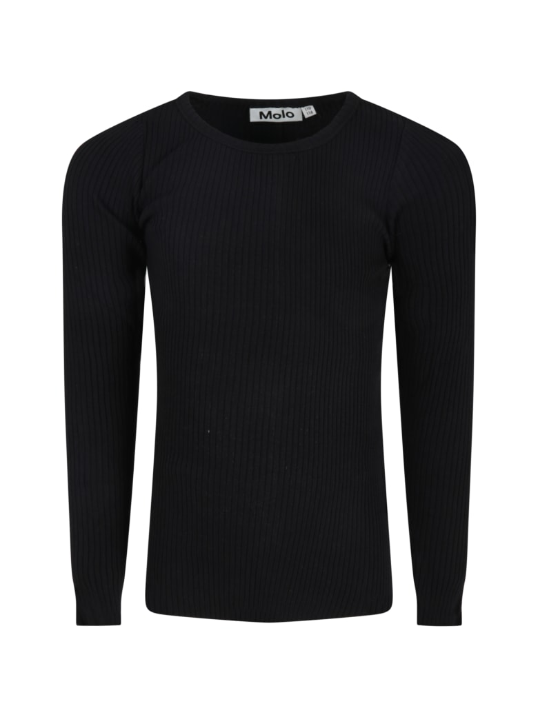 Molo Black T-shirt For Girl - Black