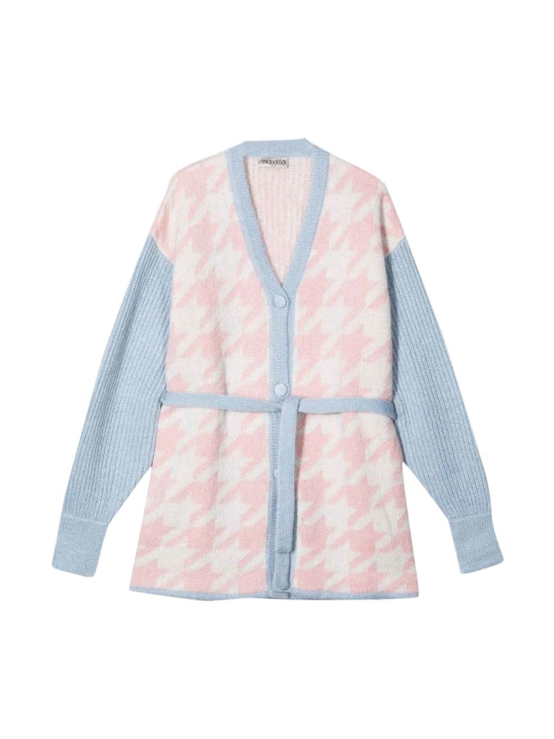 Simonetta Kids Teen Multicolored Cardigan - Rosa/argento