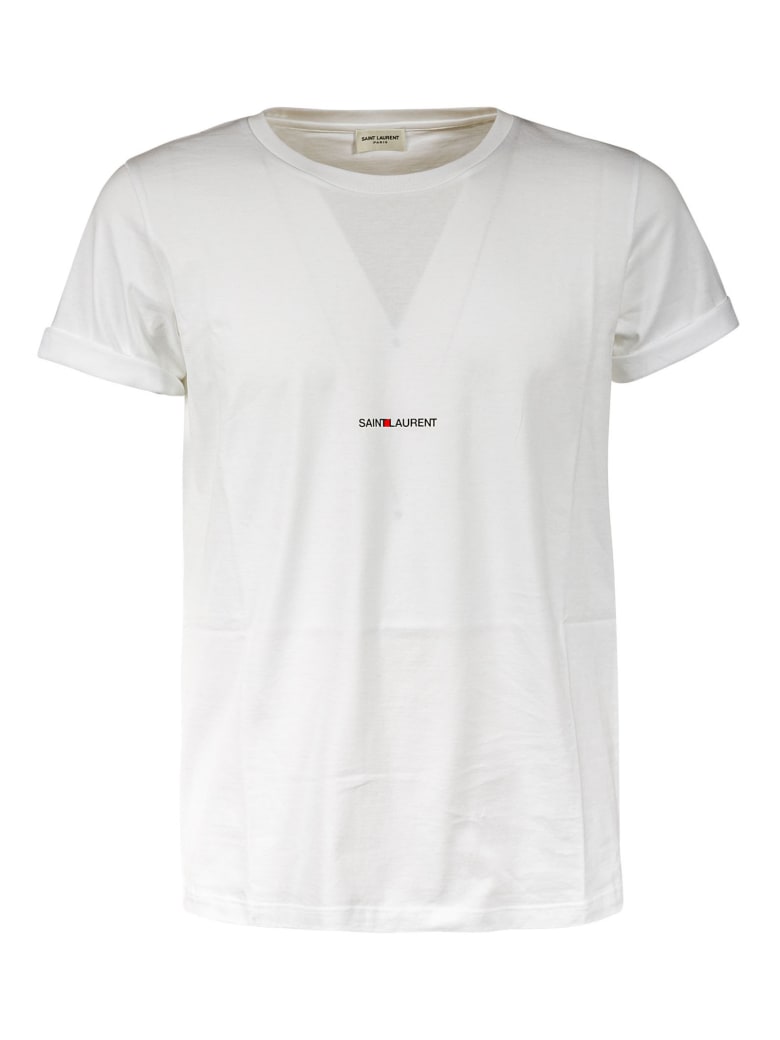 Saint Laurent Logo Detail T-shirt - White