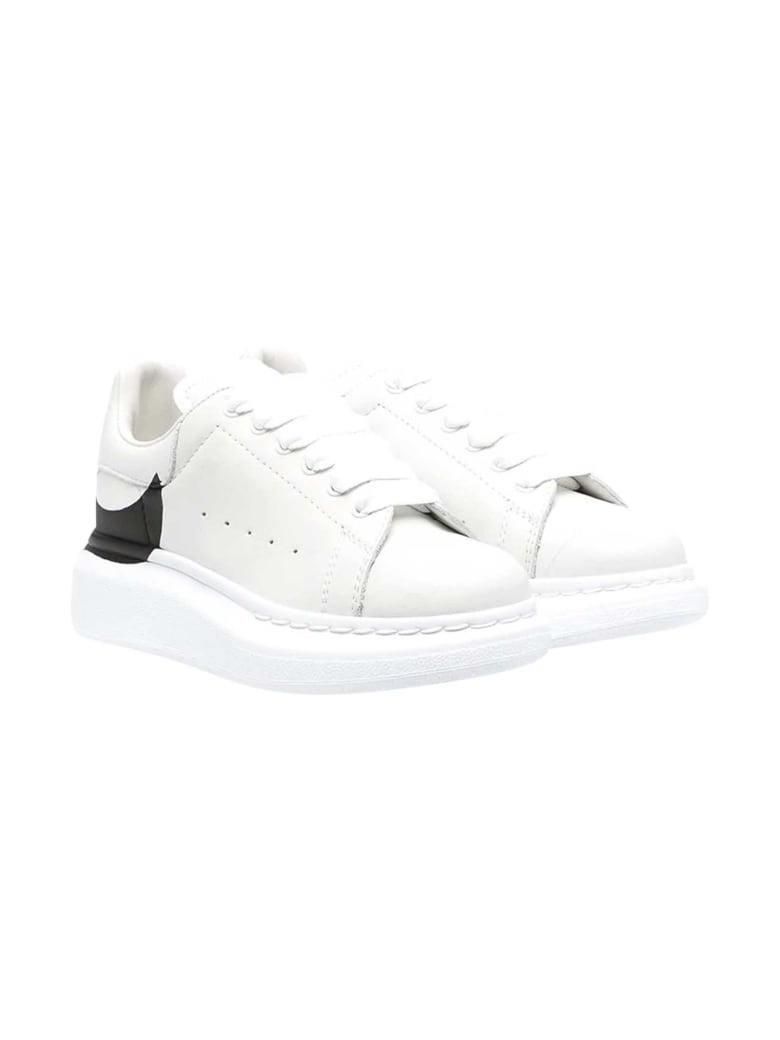 Alexander McQueen White Sneakers Kids - Bianco/nero