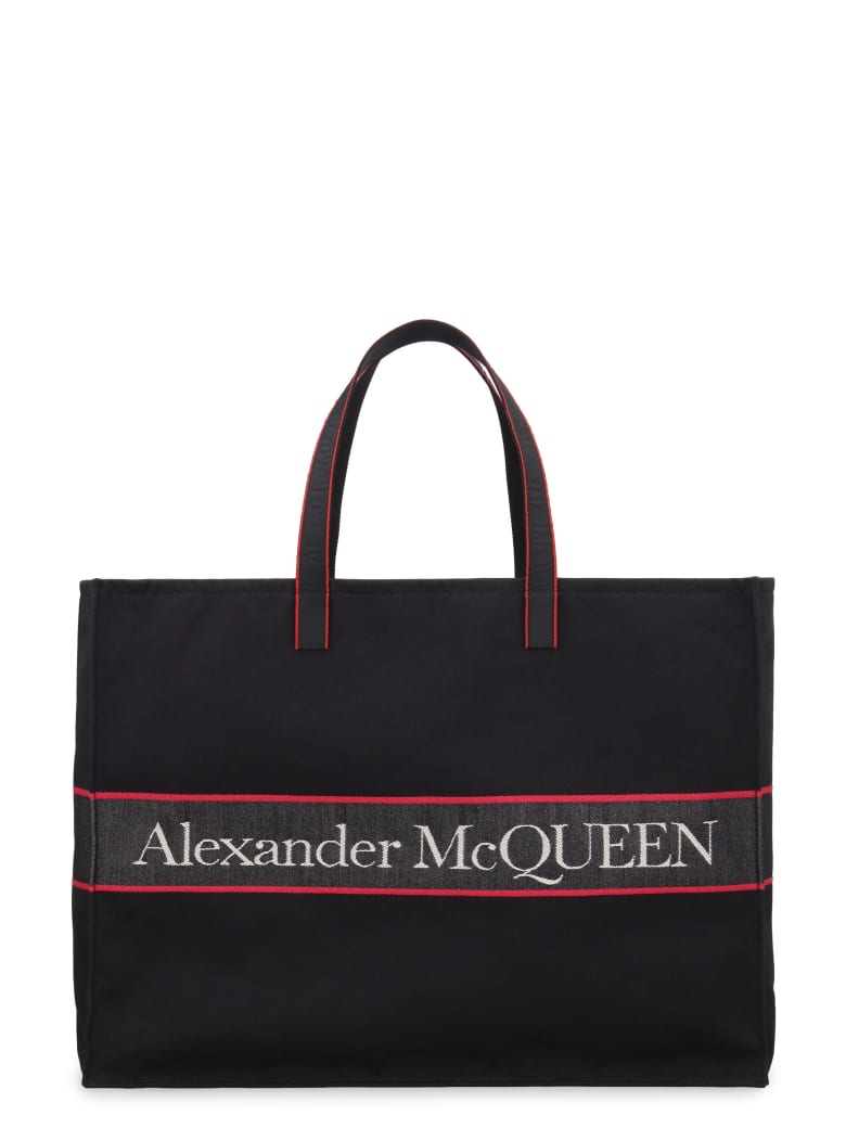 Alexander McQueen Canvas Tote Bag - Nero e Rosso
