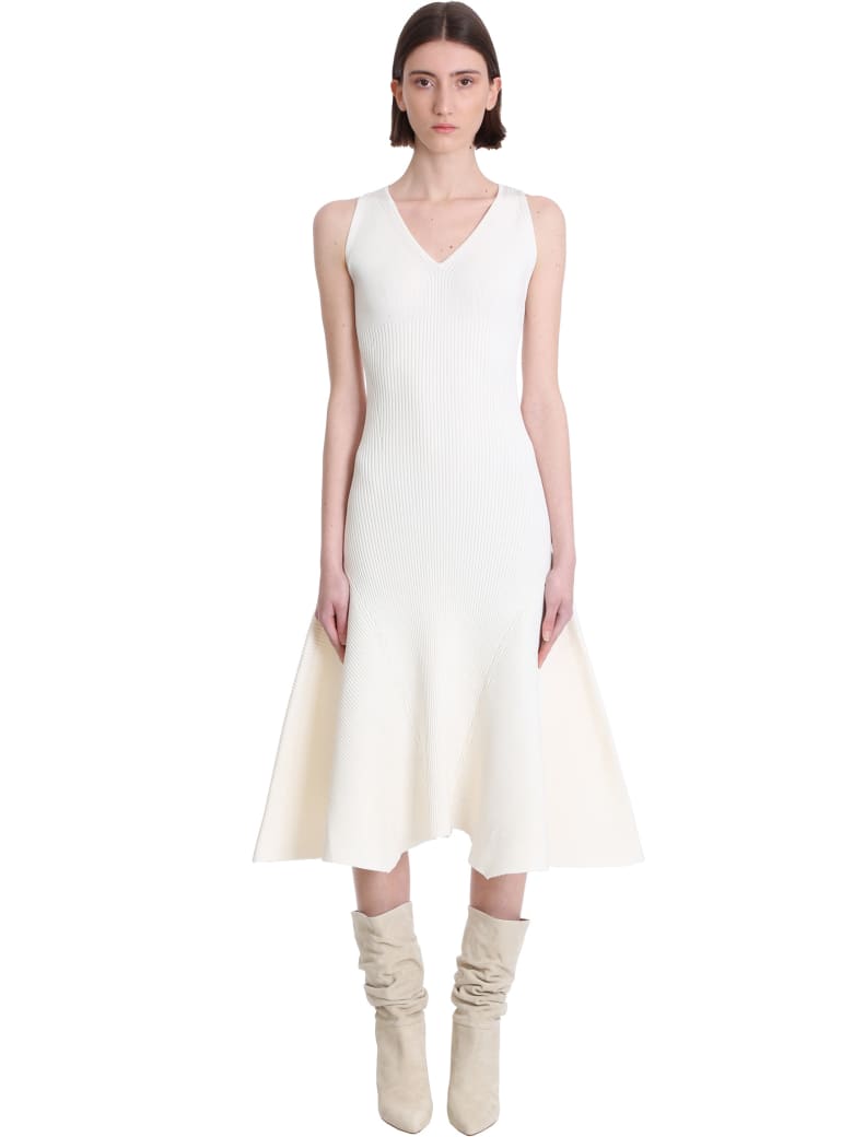 Ami Alexandre Mattiussi Dress In Beige Viscose - 150