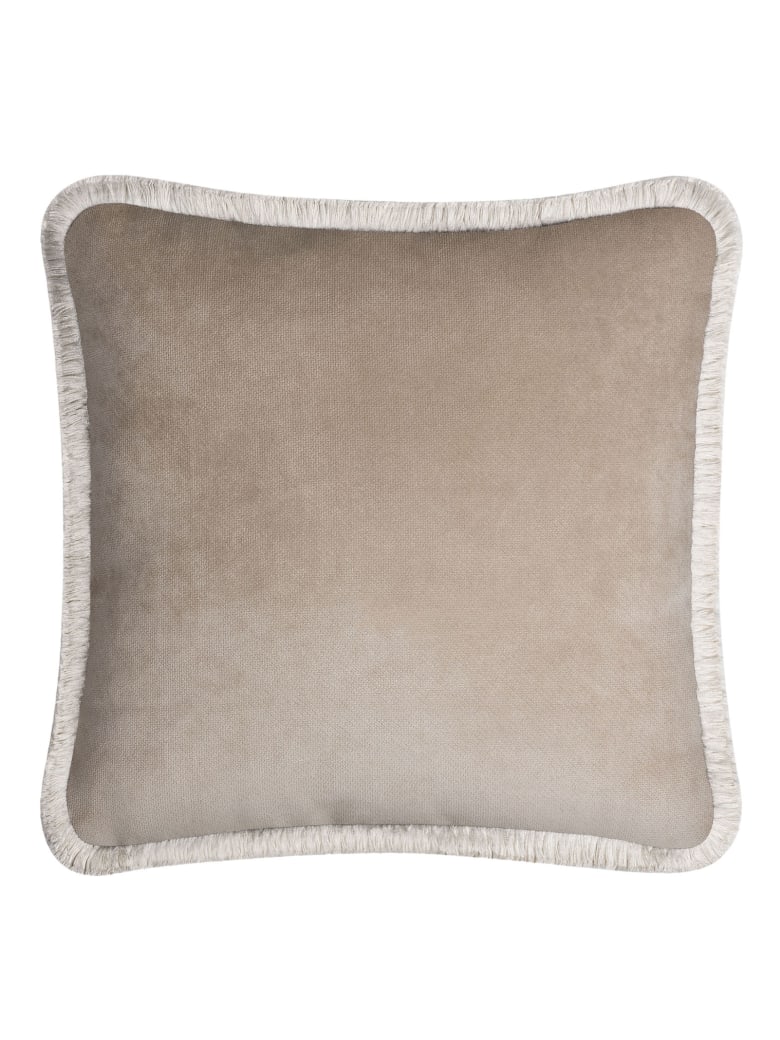 Lo Decor Happy Velvet Pillow - beige/cream