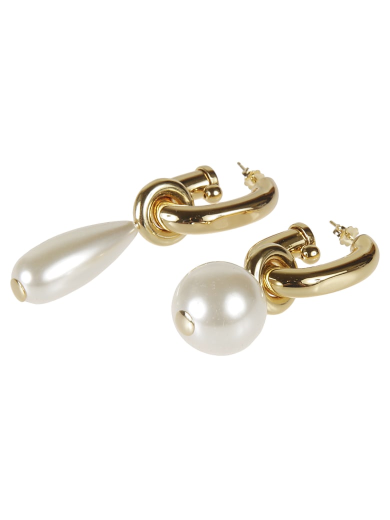Paco Rabanne Round Pearl Earrings - Gold