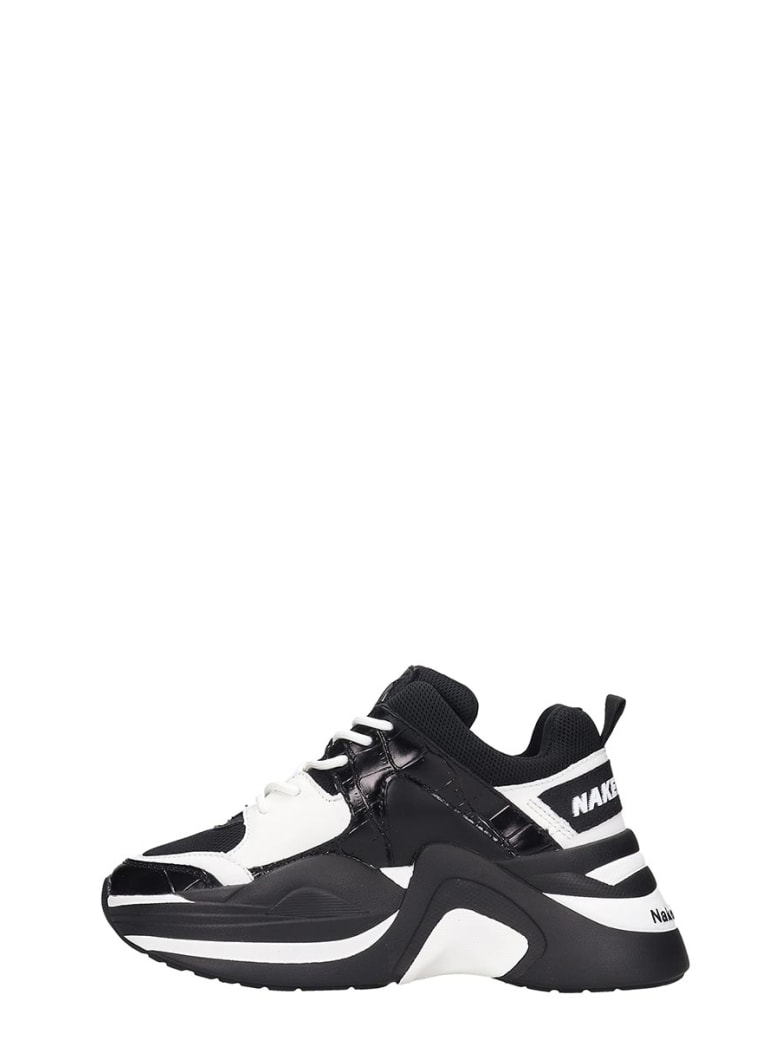 Naked Wolfe Track Sneakers In Black Leather | italist
