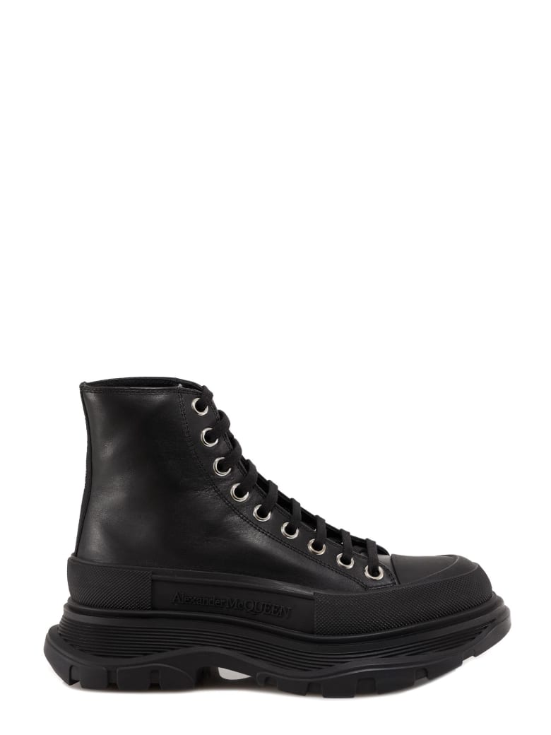 Alexander McQueen Tread Slick Ankle Boot - Black/silver