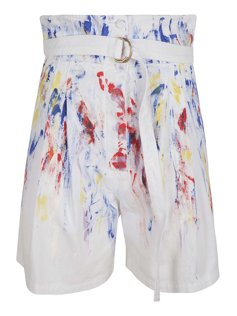 Philosophy di Lorenzo Serafini High-waist Painted Shorts - Bianco
