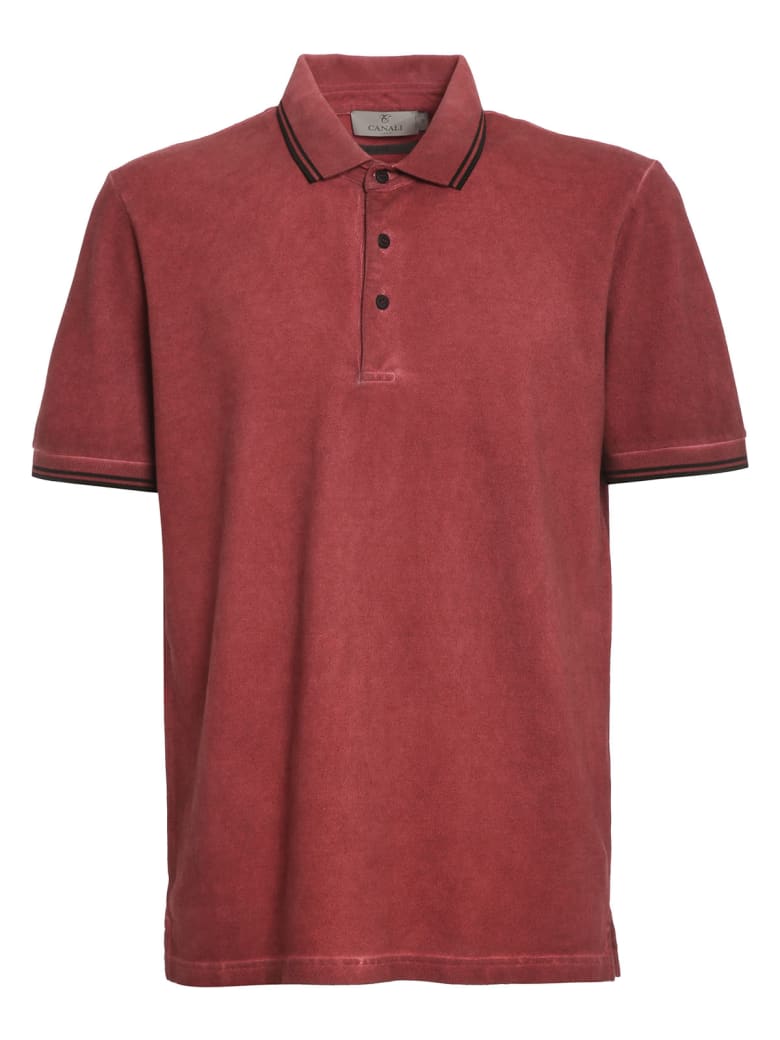 Canali Polo Jersey - Bordeaux