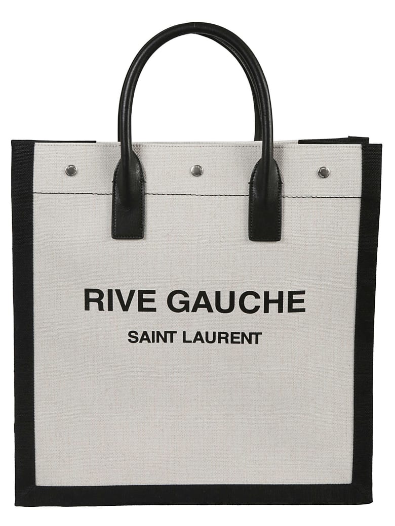 Saint Laurent Rive Gauche Tote - White/Black