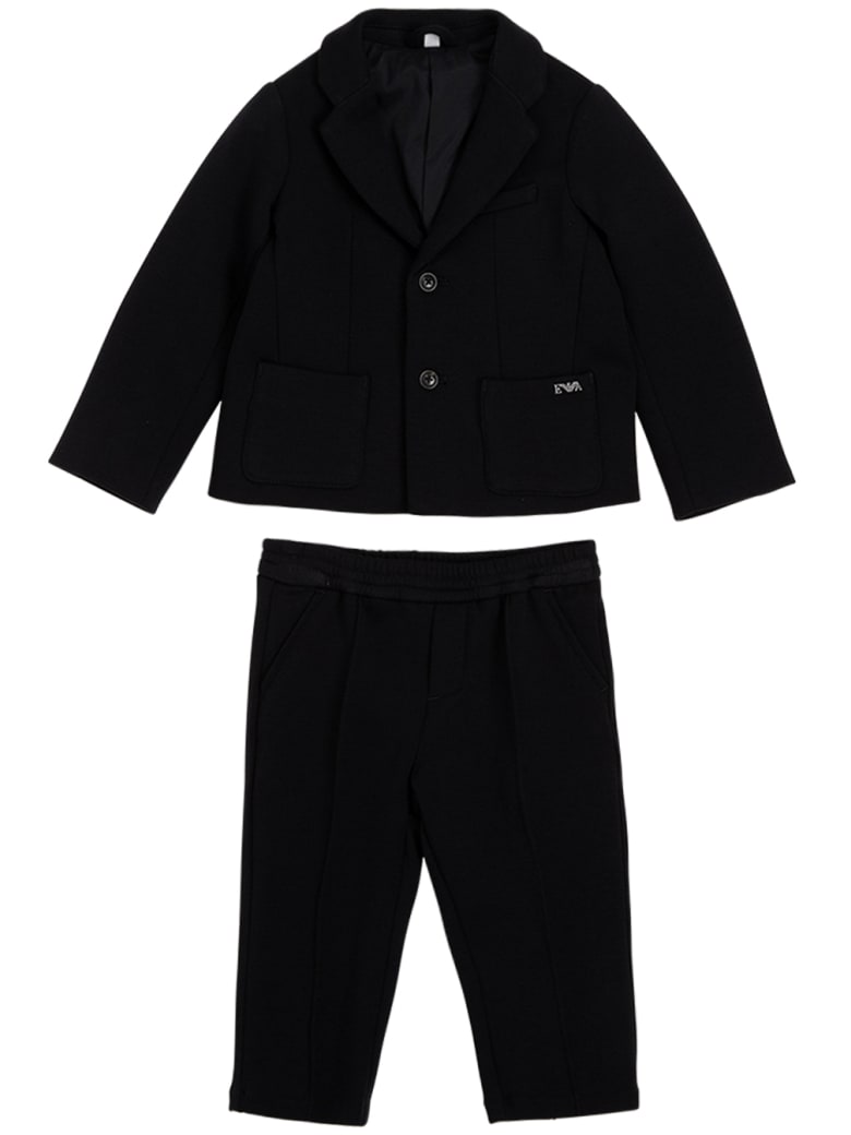 Emporio Armani Coordinated Blue Cotton Suit - Blu
