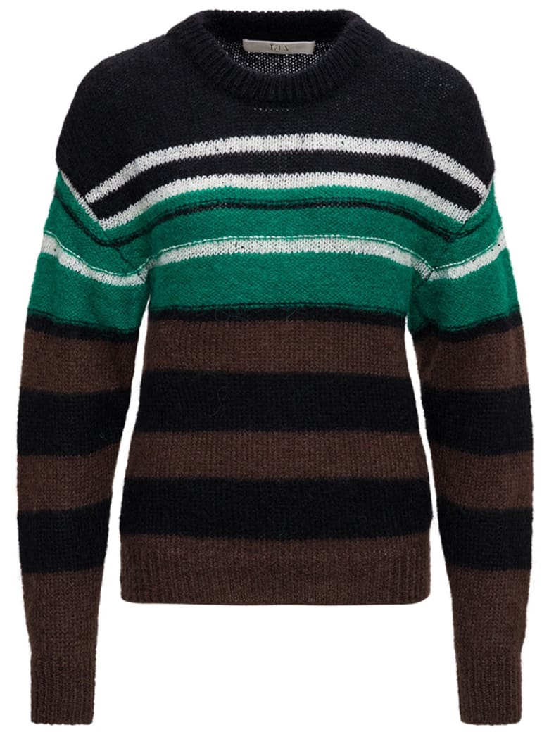 Tela Gina Striped Sweater In Mohair Blend - Multicolor
