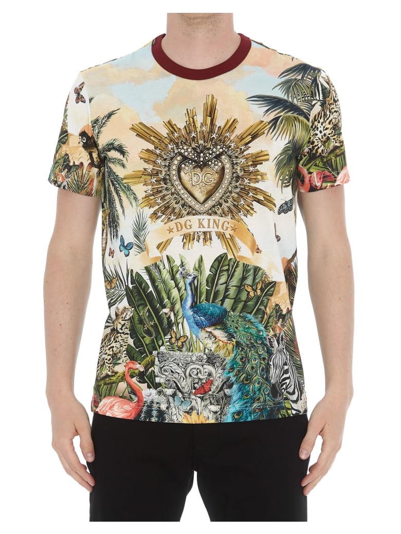 Dolce & Gabbana Tropico Dg King Print T-shirt | italist