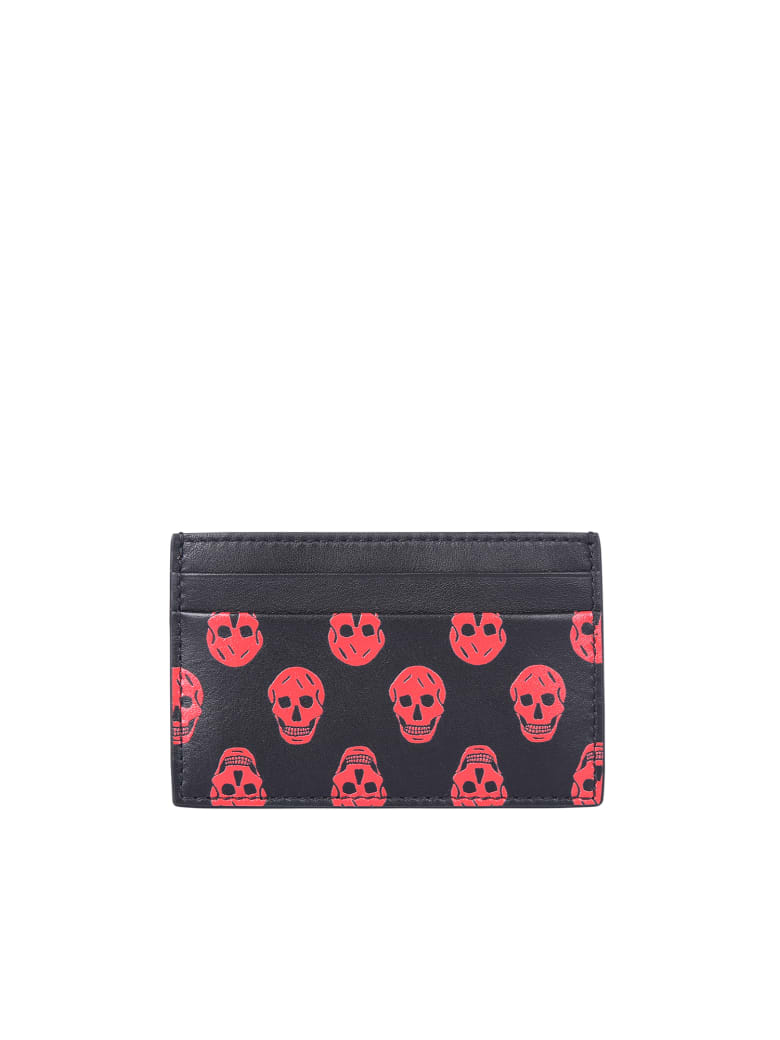 Alexander McQueen Skull Card Holder - Black
