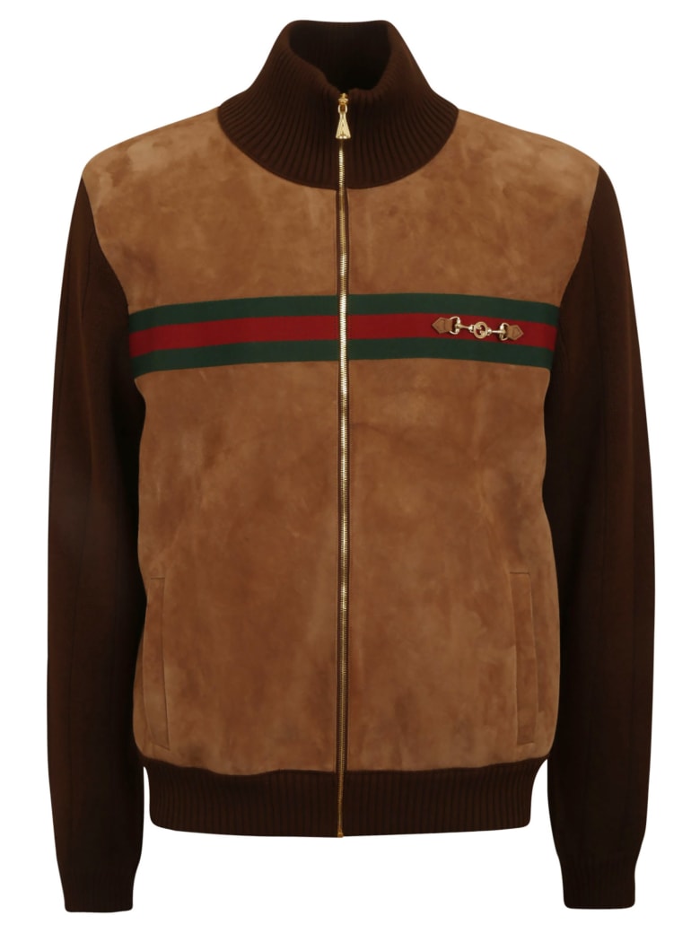 Gucci Web Stripe Detail Turtleneck Bomber