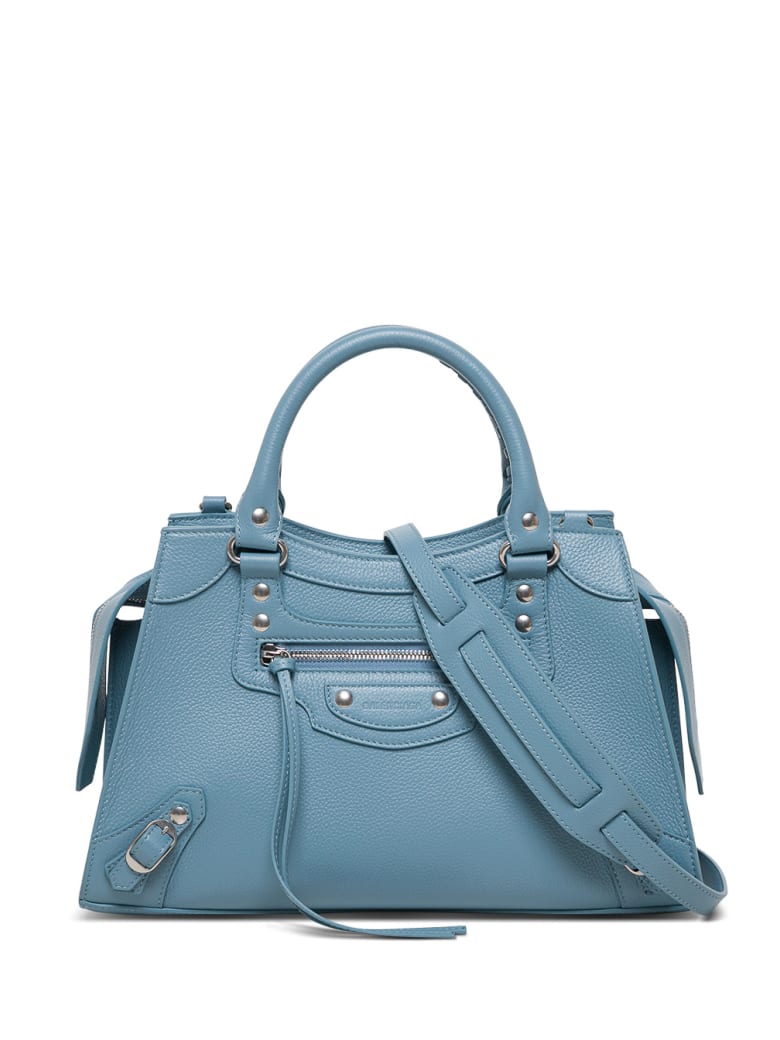 Balenciaga Neo Classic City Handbag In Light Blue Leather | italist
