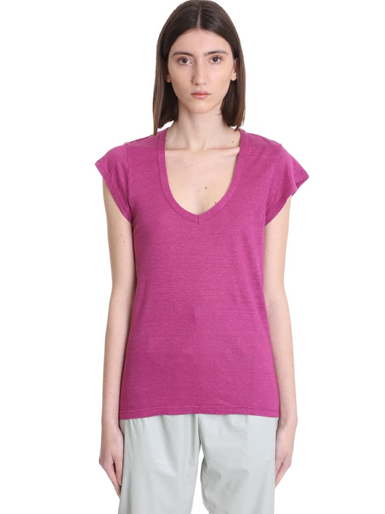 Marant Étoile T-shirt Rose-pink Linen | italist