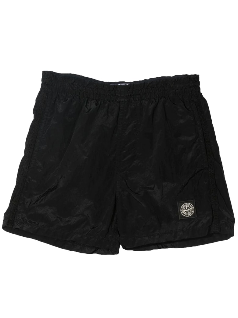 Stone Island Black Swimshorts - Nero