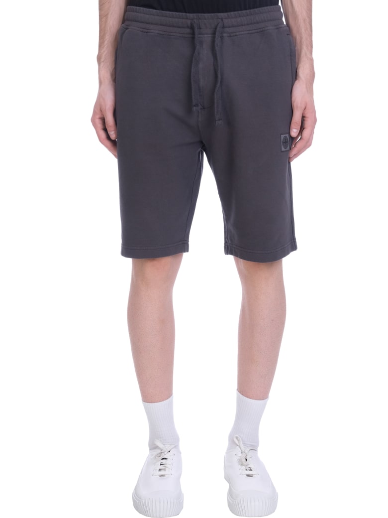 Stone Island Shorts In Grey Cotton - grey