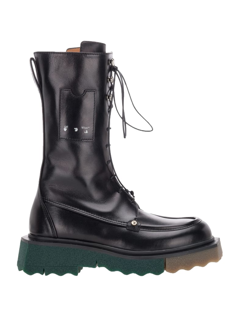 Off-White Off White Sponge Combat Boot - Nero