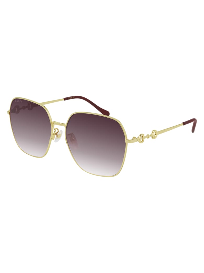 Gucci GG0882SA Sunglasses - Gold Gold Red