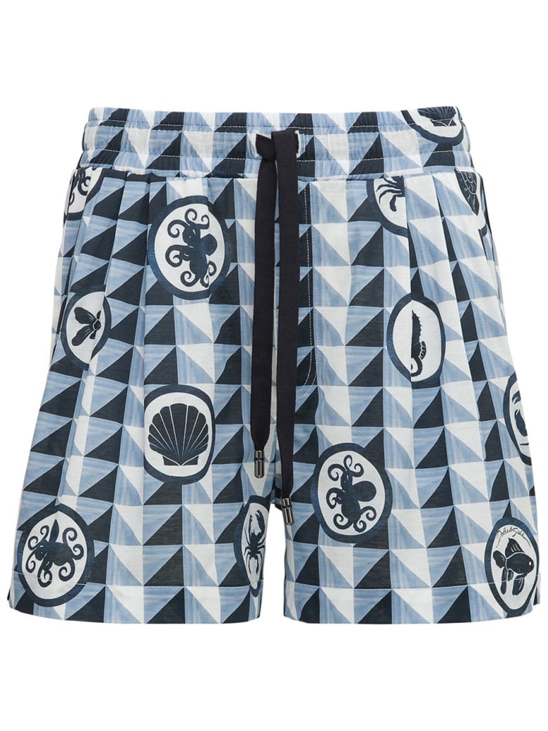 Dolce & Gabbana Majolica Print Cotton Bermuda Shorts - Multicolor