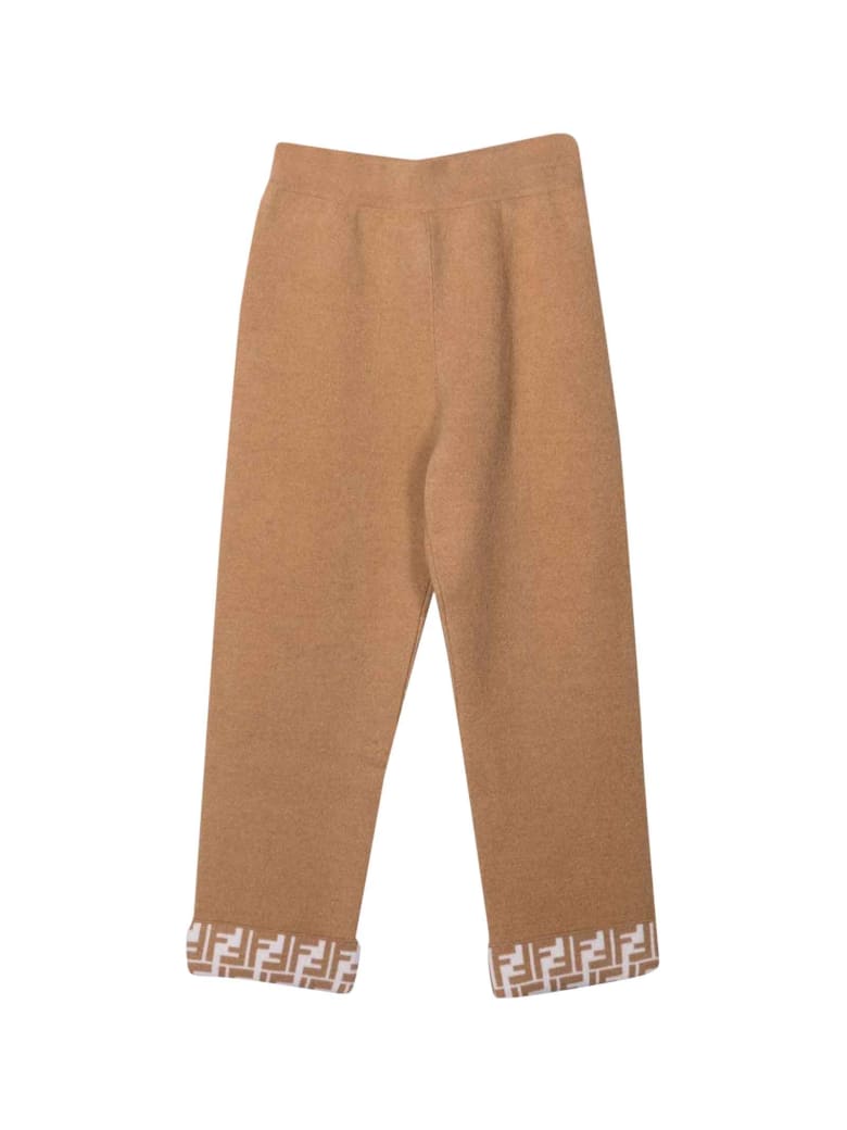 Fendi Unisex Sand Trousers - Cammello
