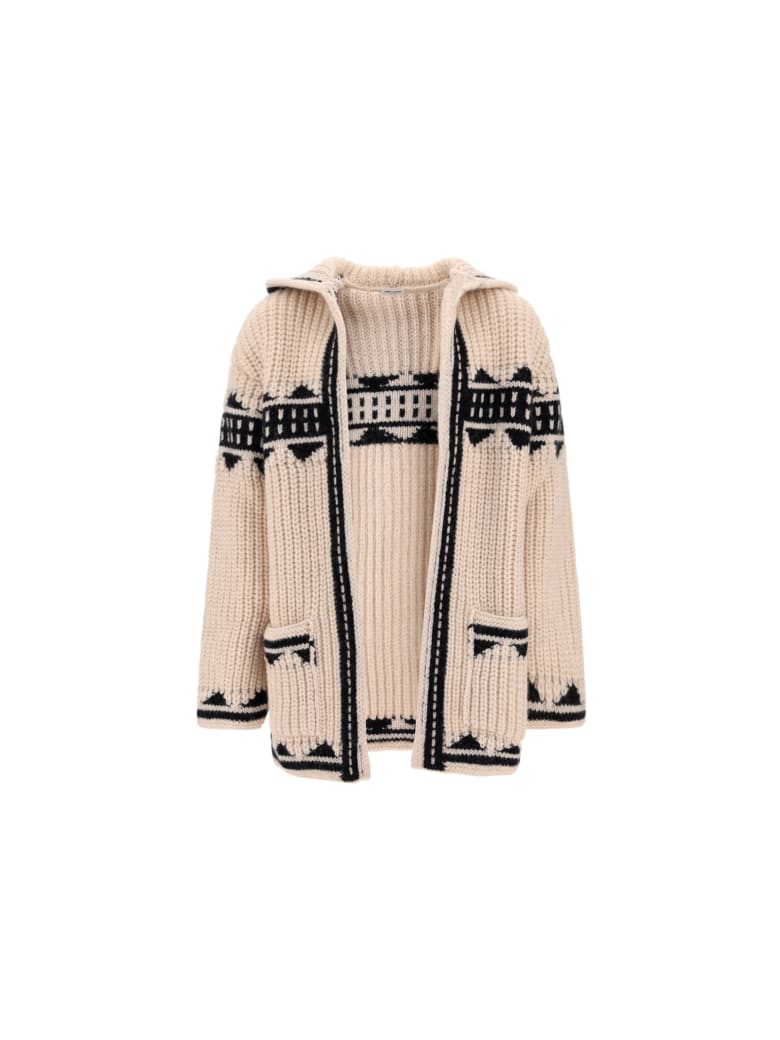 Saint Laurent Baja Cardigan - Naturel/noir