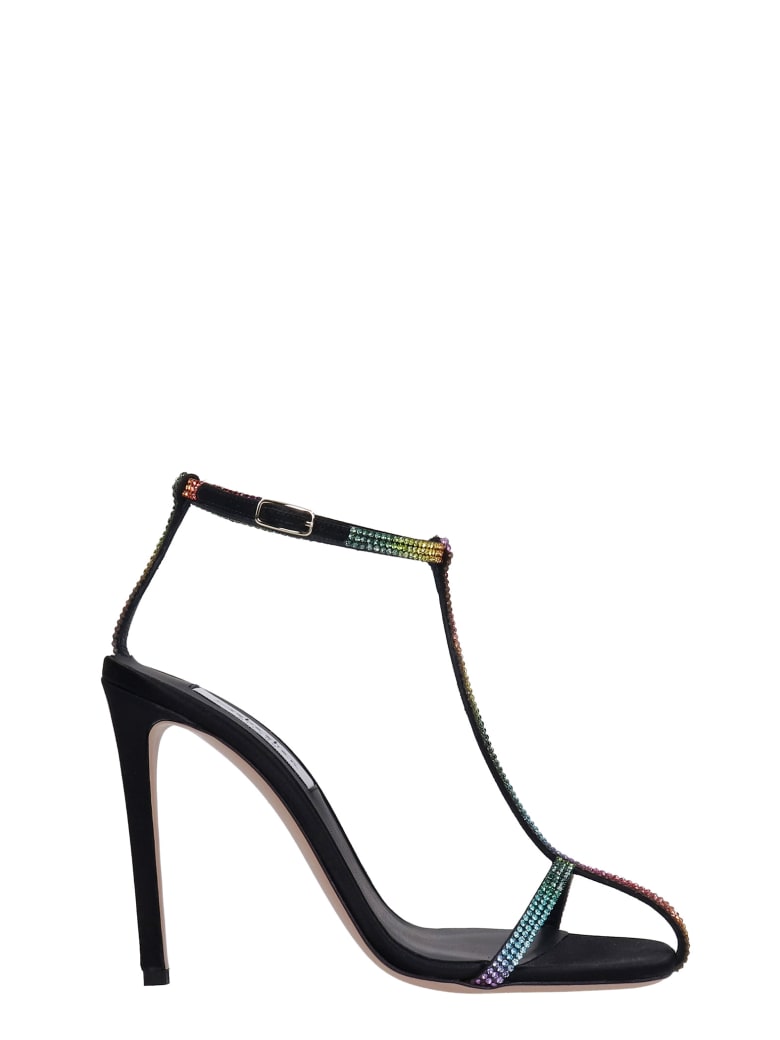 Sebastian Milano Sandals In Multicolor Satin - multicolor