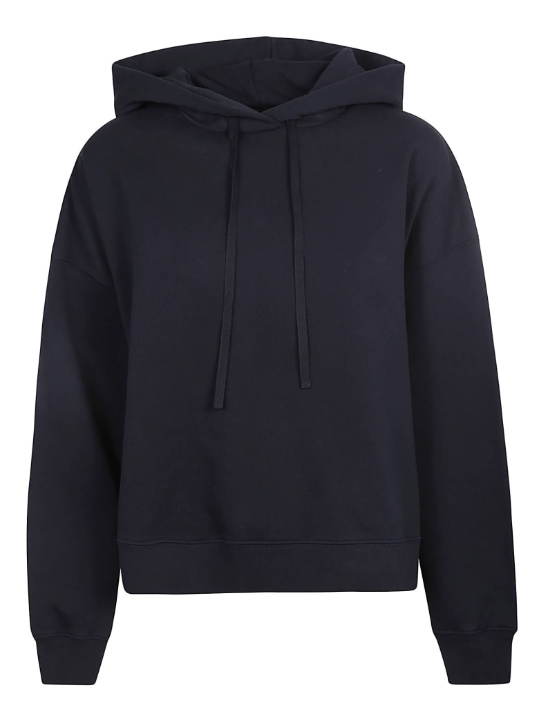 Maison Margiela Slogan Print Hooded Sweatshirt - Navy/White