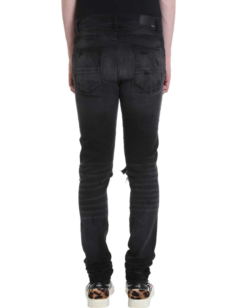 amiri jeans black and red